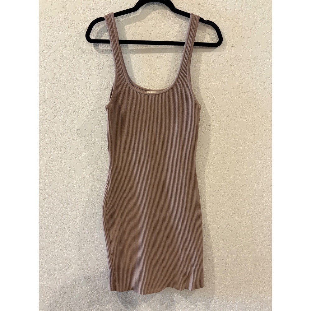 Altar'd State Ribbed Knit Bodycon Mini Dress Mauve Taupe Sleeveless M T7272-B